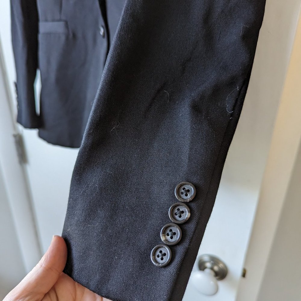 J. Crew Wool Black Blazer Suit Jacket Women's Size 2 - Picture 5 of 10